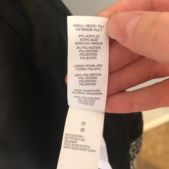 Lucky Brand black and white tweed zip up jacket - Picture 6 of 7